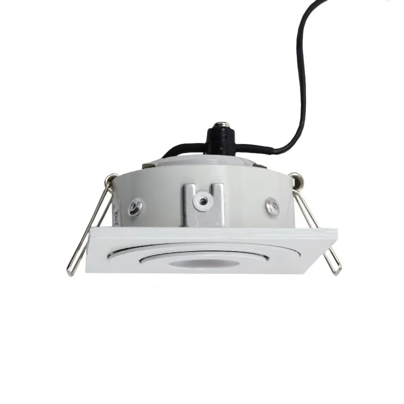 12 kantelbare veranda spots Rona vierkant, IP44, met aansluitset en afstandsbediening, wit