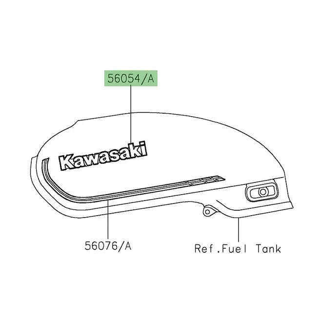 3D Kawasaki Tank Reservoir Gas Cap Stickers for Kawasaki Z650RS (2022-2024) | Moto Shop 35