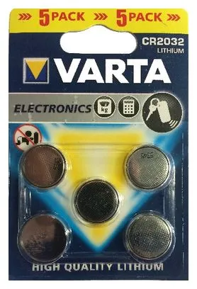 5-Pack CR2032 Lithium Batteries