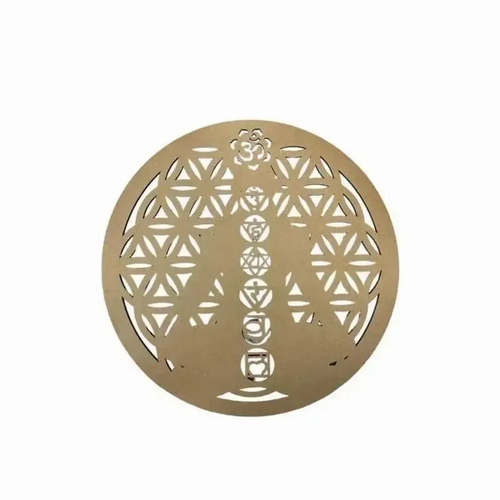 7 chakras wooden plaque 30cm