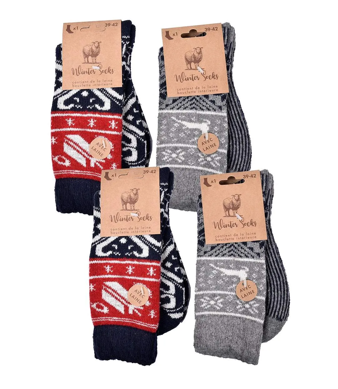 Men's Winter Socks 4-Pack | 0632 - Majority Wool