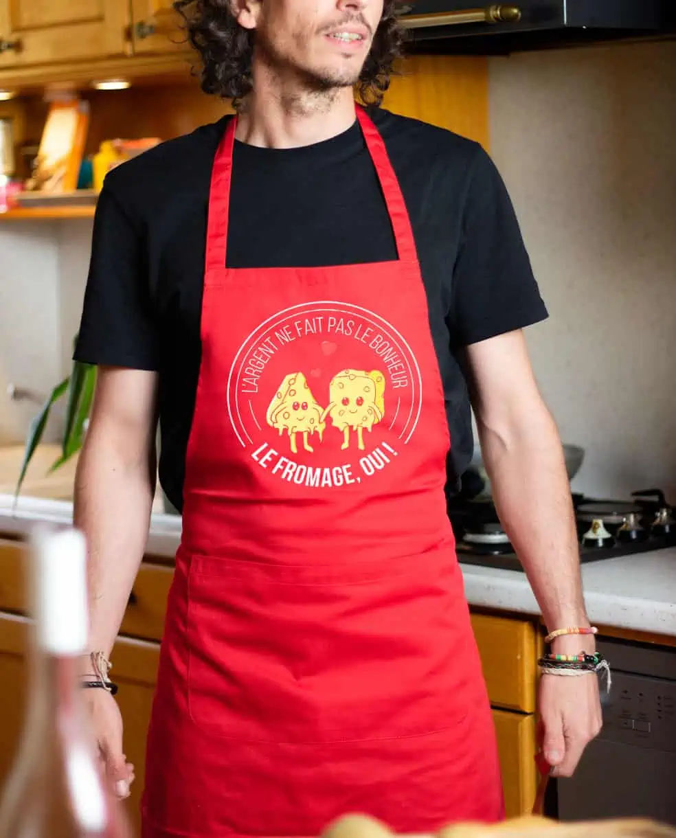 CHEESE MAKES HAPPINESS APRON