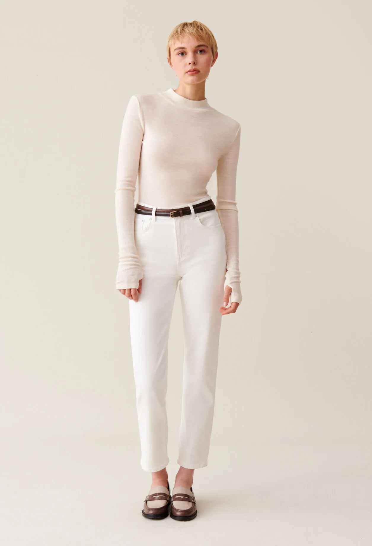 Claudie FR wool turtleneck top.