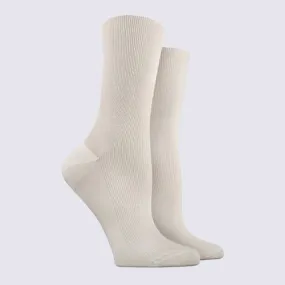 Doré Doré Women's Off-White Cotton Socks - Igert Shoemaker & Leather Goods