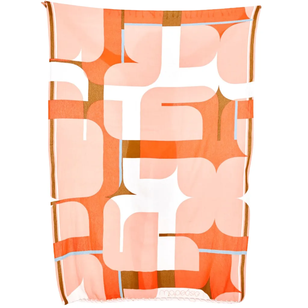 Drap de plage/jeté Chance Orange "Ma Poésie"