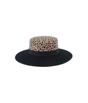 Esmeralda Castillan Wool Felt Leopard/Cachou Hat - Shop Now.