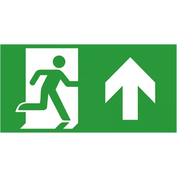 Etiquette de signalisation picto sortie de secours pour bloc autonome BAES 