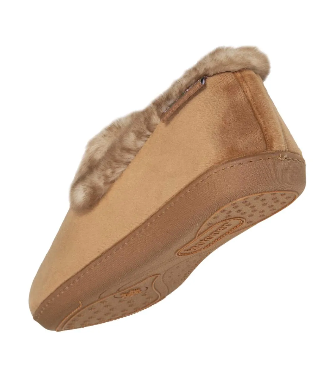Isotoner Velvet Women's Slippers with Faux Fur Trim and Ultra Soft Sole - Best Deals