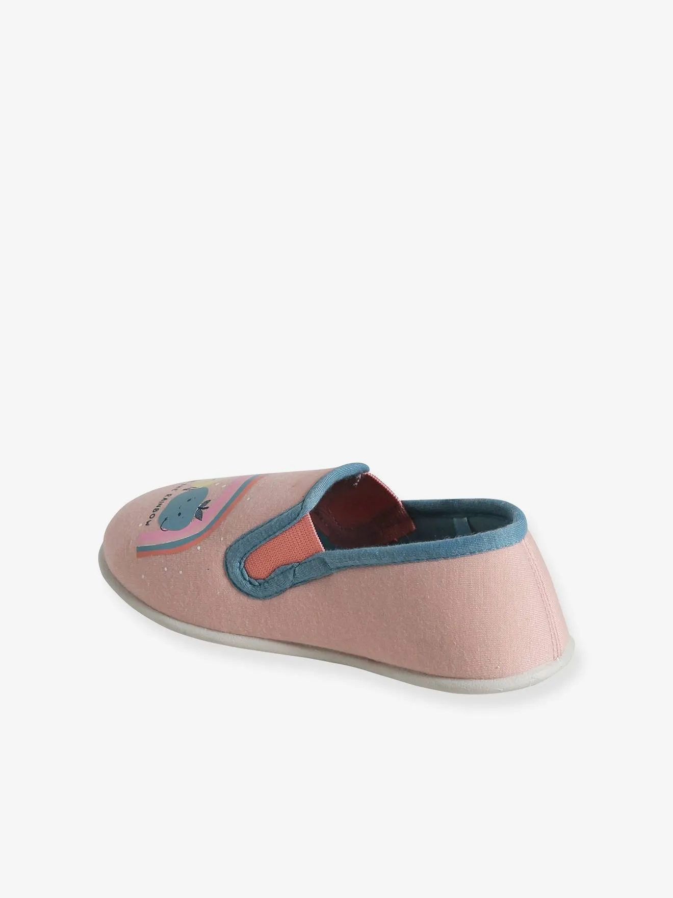 Kid's Pale Pink Canvas Elastic Slip-On Shoes - Vertbaudet