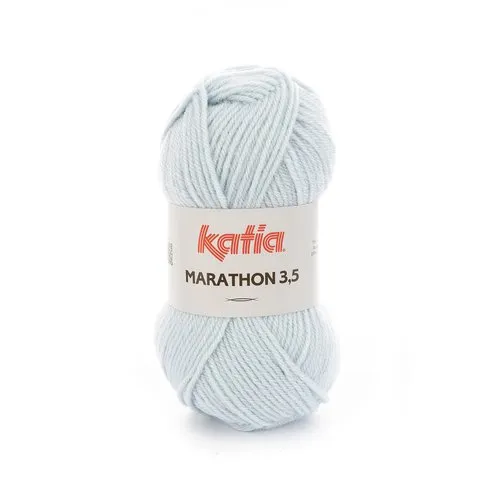 Knitting Yarn Katia Marathon 3.5 - 34 Cotton - White Color