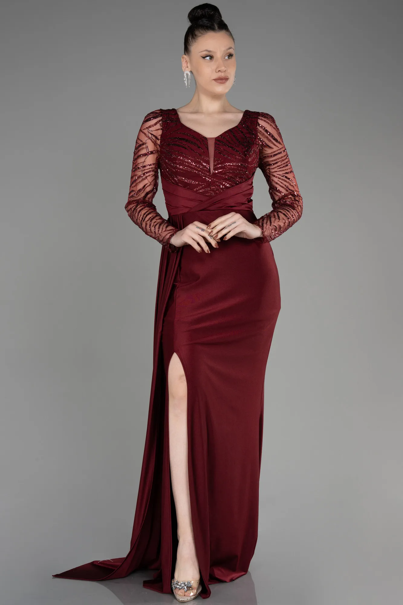 Long Black Evening Gown ABU3834