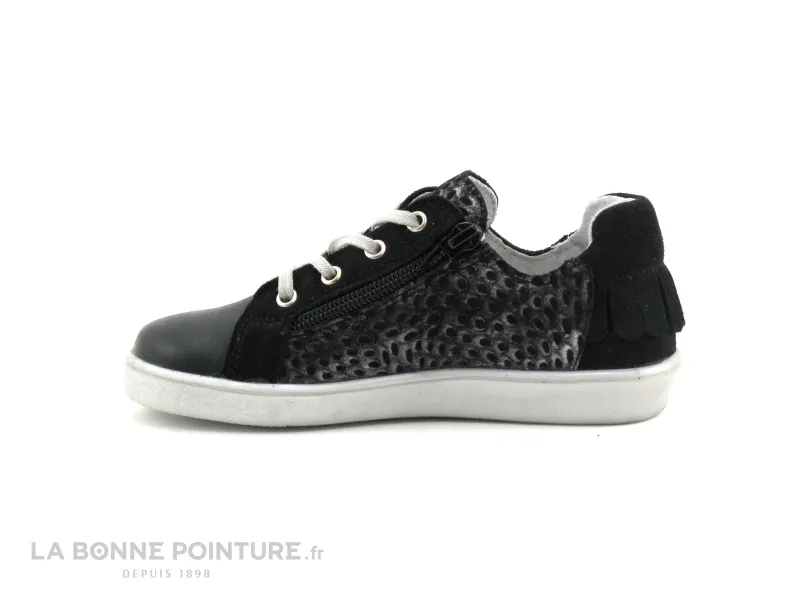 Minibel Enfant Shoes - Minibel NABIA Black imp silver - 1M1067 - Girls Sneakers
