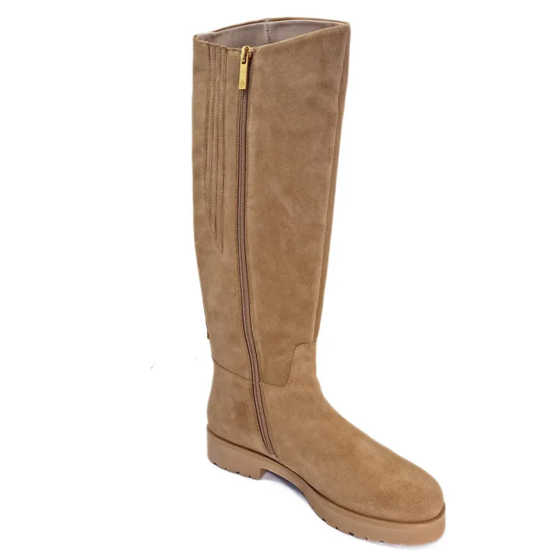 Modern beige velvet boot - Hōgl - Scarpe shoes