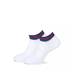 MOSCOW Sparkly Rubber Detail Blue and Red Glitter Thread Socks | LODI Women's Socks