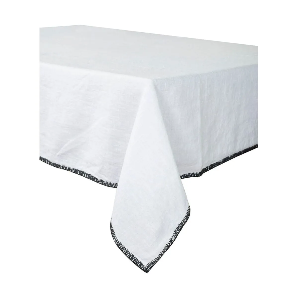 Nappe en lin lavé blanc 170x170Letia