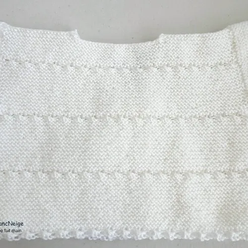 Newborn outfit, criss-cross sweater, milk, unisex, hat and booties, light ecru ribbon, baby wool, custom order.