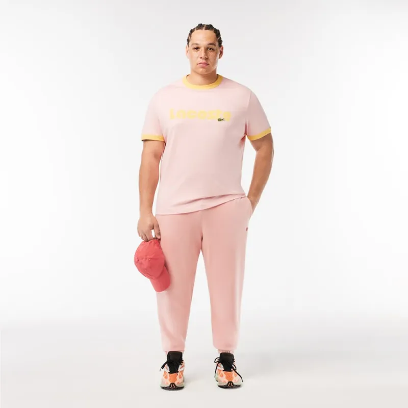 Lacoste Pink Natural Dye Jogger Sweatpants.