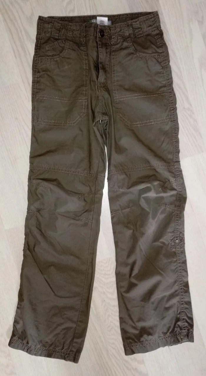 Pantalon léger kaki  La Redoute -T. 126 cm - La Redoute - 7 ans  | Beebs