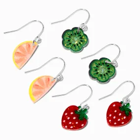 Pendantes 1,5 cm fruits en acrylique - Lot de 3
