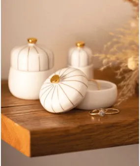 Porcelain Boxes with Gold Details