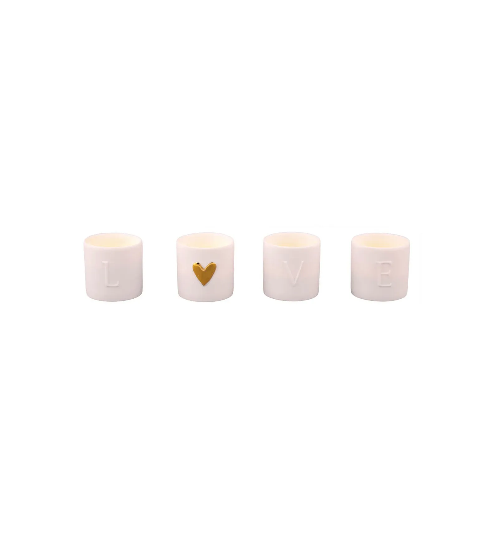 Porcelain Heart Tealight Holders - räder