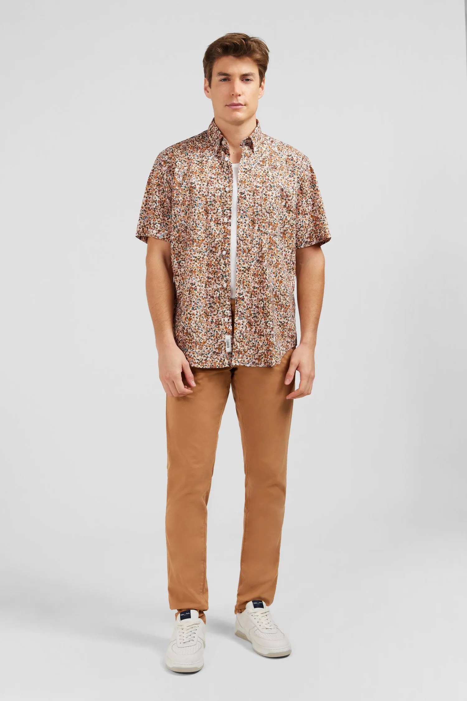 Printed Brown Floral Blouse