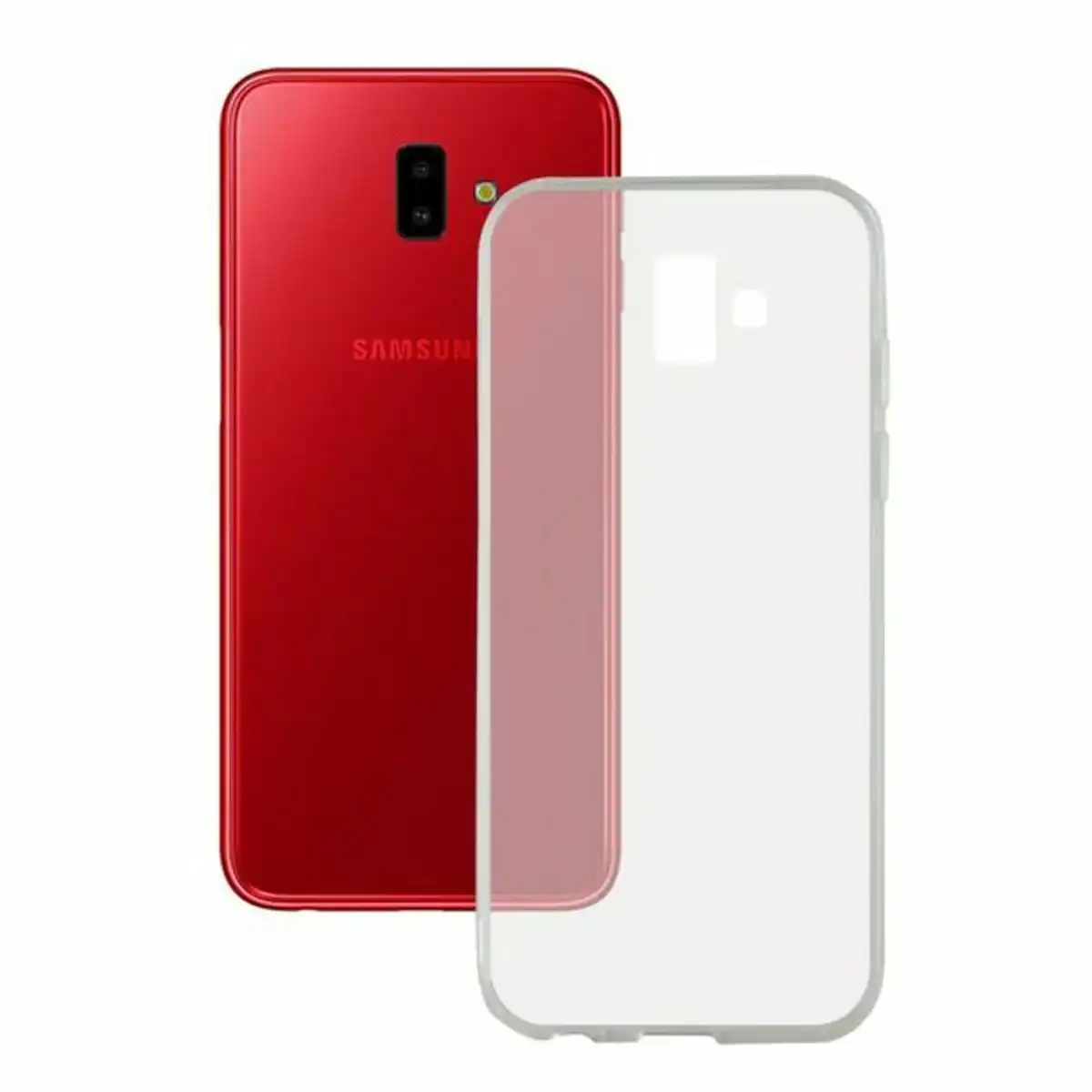 Protection pour téléphone portable Samsung Galaxy J6+ 2018 Flex TPU Transparent 
