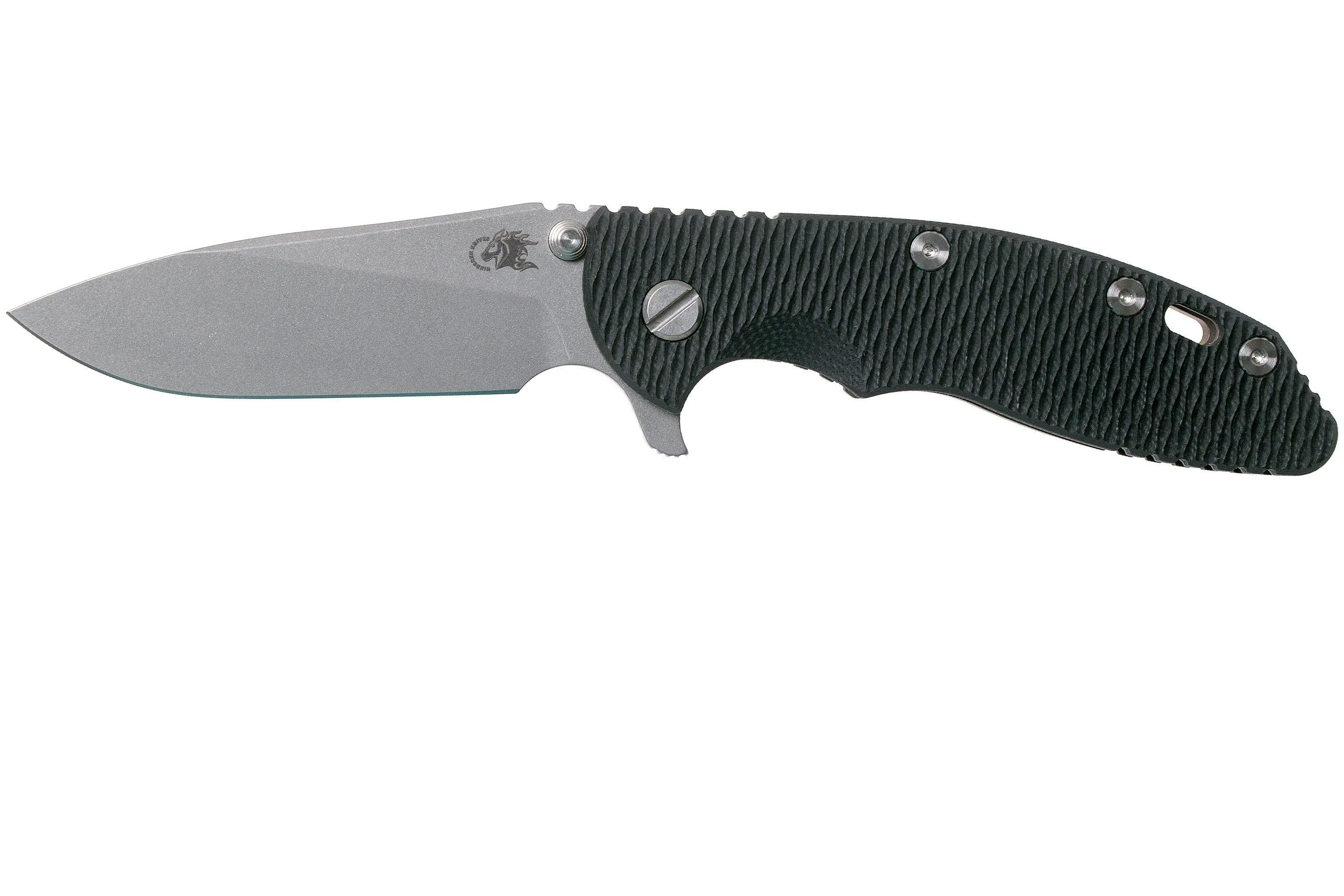 Rick Hinderer XM18 3,5” 20CV Slicer, Battle Bronze, Black G10 couteau de poche