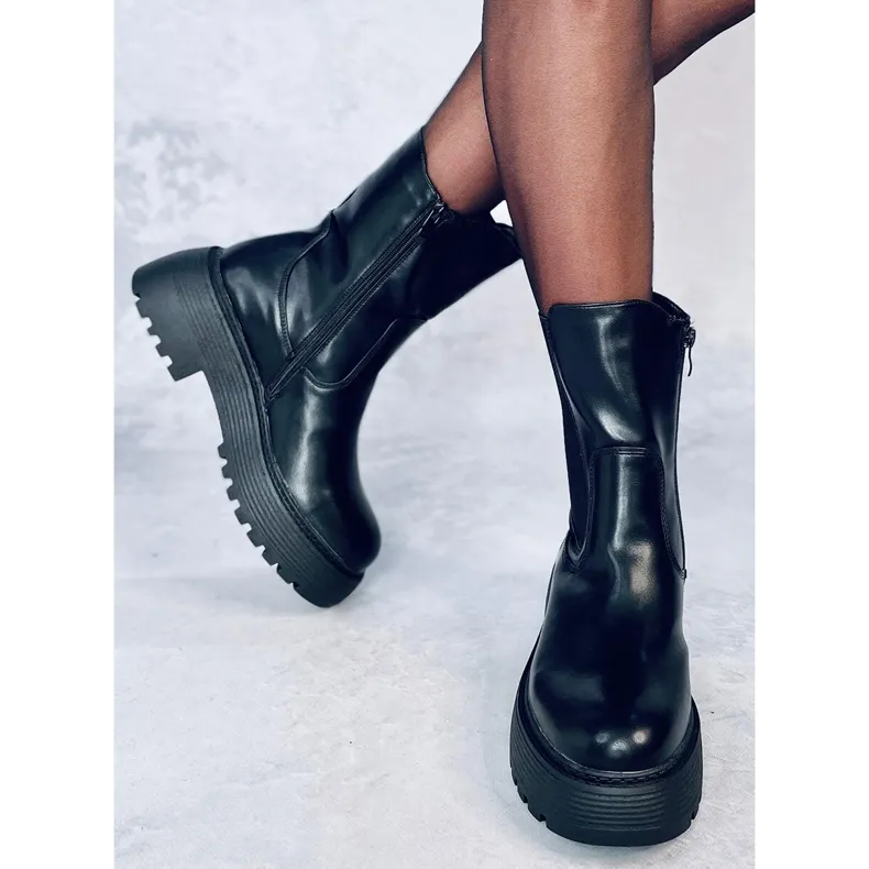 Shaw Bottines Chelsea montantes noires le noir