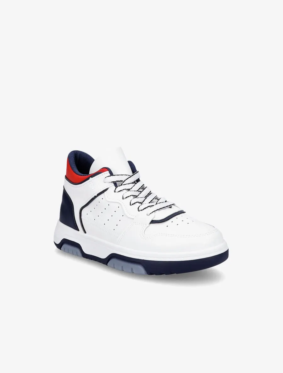Sneakers montantes simili bleu