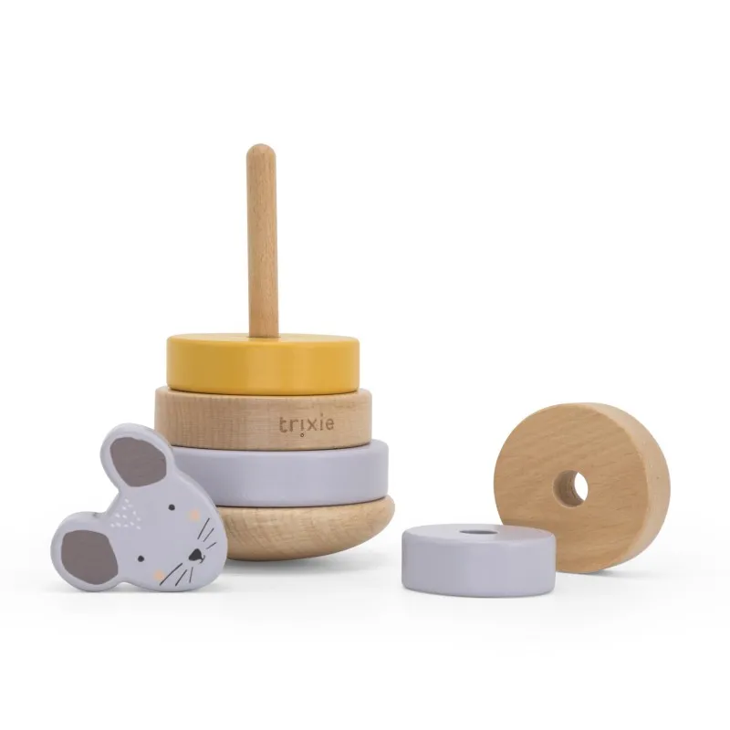 Wooden Stacking Tower - Mrs Mouse - TRIXIE BABY - Perlin Peacock